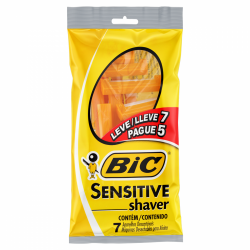 BIC SENSITIVE SHAVER EMBALAGEM COM 7 UNID.