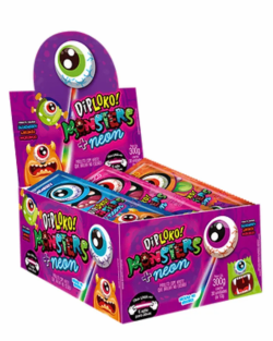 DIP LOKO +NEON MONSTERS OLHOS SORTIDOS 10G DISPLAY C/15UN (15X10G)