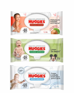HUGGIES TOALHA UMEDECIDA COM 48 UNID.