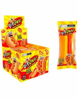 DIP LOKO TUTTI-FRUTTI HOT DOG 15G DISPLAY C/24UN (24X15G)