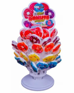 DIP LOKO LOLLIPOP DONUTS SORTIDOS 15G DISPLAY C/60UN (60X15G)