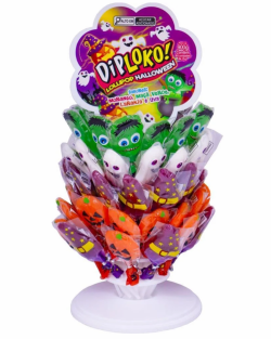DIP LOKO LOLLIPOP HALLOWEEN MONSTRINHOS SORTIDOS 15G DISPLAY C/60UN (60X15G)