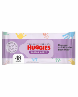 HUGGIES TOALHA UMED. ROSTO E CORPO C/48 UN