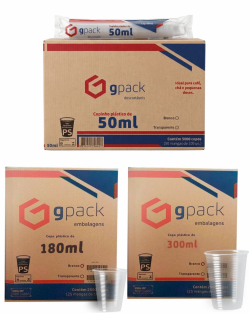 GPACK COPO DESCARTÁVEL TRANSPARENTE C/100UN